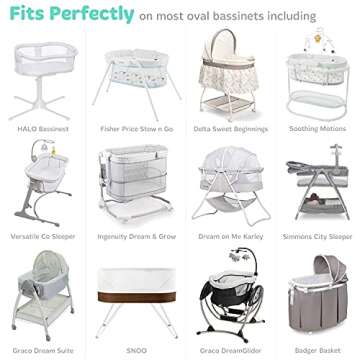 Cozysilk 100% Mulberry Silk Bassinet Sheets for Baby