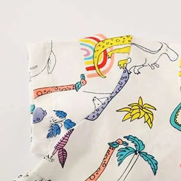 Hongshilian Girls Cartoon Print Summer Dress 2-7 Years