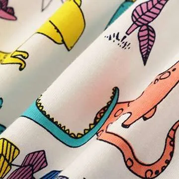 Hongshilian Girls Cartoon Print Summer Dress 2-7 Years