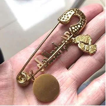 ZKDC AYATUL KURSI Mashallah Turkish evil eye Stainless Steel brooch islam muslim Baby Pin