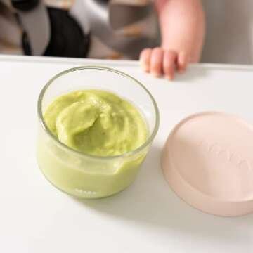BEABA Glass Baby Food Containers - Microwave & Freezer Safe