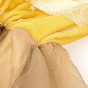 Uhdear Girls Off Shoulder Princess Dress Ball Gown Yellow