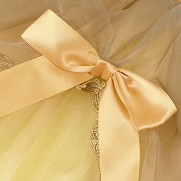 Uhdear Girls Off Shoulder Princess Dress Ball Gown Yellow