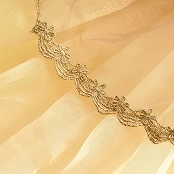 Uhdear Girls Off Shoulder Princess Dress Ball Gown Yellow