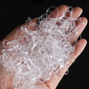 Teenitor Clear Hair Elastics,Clear Rubber Bands for Hair, Clear Hair Ties
