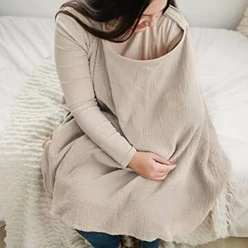 Stylish Konssy Muslin Nursing Cover for Comfortable Breastfeeding