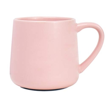 Bosmarlin Large Glossy Ceramic Coffee Mug, Pink Tea Cup for Office and Home, 18 oz, Suitable for Dis...