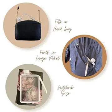 FLATMOSPHERE - 13OZ Flat Water Bottle - BPA free - Leak proof – Elegant slim portable Unique Flowers Design Fits in any handbag Notebook water bottle for sports GYM outdoor travel camping