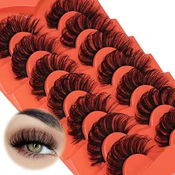 Natural False Eyelashes Wispy Lashes 17mm Eyelashes that Look Like Lash Extensions 7 Pairs Volume Eye Lashes Multipack by Focipeysa