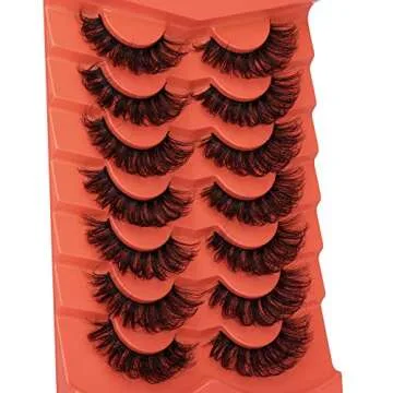 Natural False Eyelashes Wispy Lashes 17mm Eyelashes that Look Like Lash Extensions 7 Pairs Volume Eye Lashes Multipack by Focipeysa