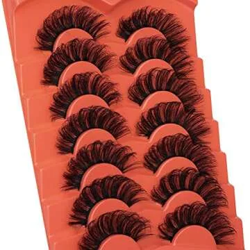 Natural False Eyelashes Wispy Lashes 17mm Eyelashes that Look Like Lash Extensions 7 Pairs Volume Eye Lashes Multipack by Focipeysa