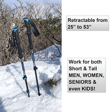 LIGHTWEIGHT TREE CIRCLE 3K Carbon Fiber Trekking Poles