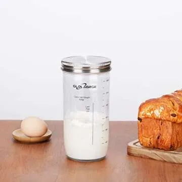 Glolaurge Sourdough Starter Kit with Accessories and Lid