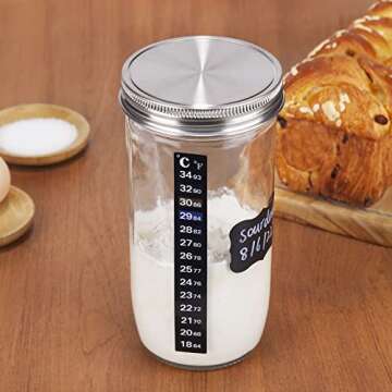 Glolaurge Sourdough Starter Kit with Accessories and Lid