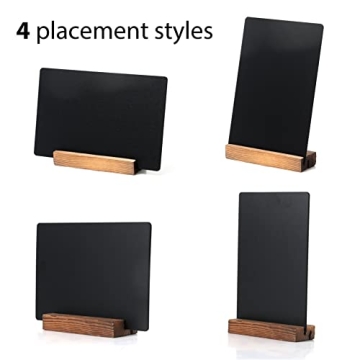 NEWNEWSHOW Double Sided Chalkboard Signs with Wood Base