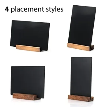 NEWNEWSHOW Double Sided Chalkboard Signs with Wood Base