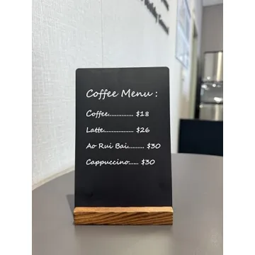 NEWNEWSHOW Double Sided Chalkboard Signs with Wood Base