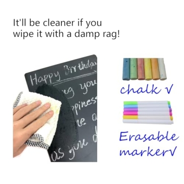 NEWNEWSHOW Double Sided Chalkboard Signs with Wood Base