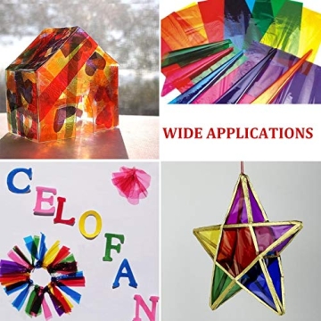 Vibrant Morepack Colored Cellophane Sheets for Crafts