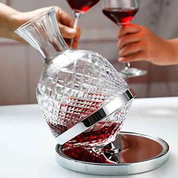 FTYUNWE Spinning Decanter Enhances Wine Experience