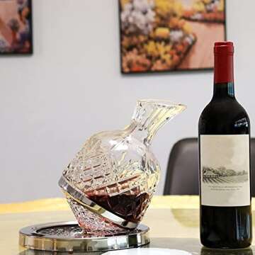 FTYUNWE Spinning Decanter Enhances Wine Experience