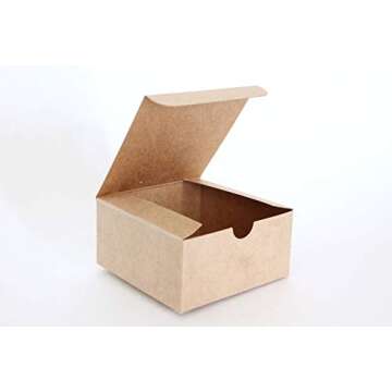 Kraft Favor or Gift Box 4 X 4 X 2 | 12 Ct
