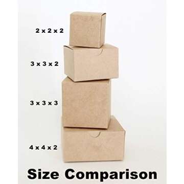 Kraft Favor or Gift Box 4 X 4 X 2 | 12 Ct