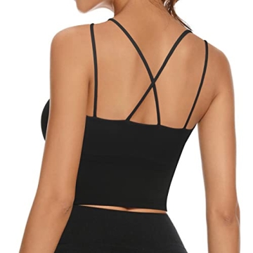 WOYYHO Women Sports Bra Longline Crop Tank Top