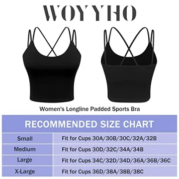 WOYYHO Women Sports Bra Longline Crop Tank Top