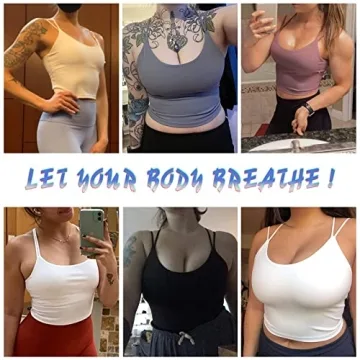 WOYYHO Women Sports Bra Longline Crop Tank Top