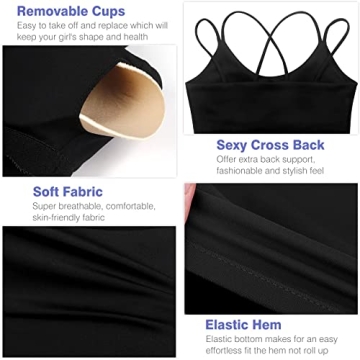 WOYYHO Women Sports Bra Longline Crop Tank Top