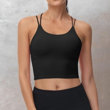 WOYYHO Women Sports Bra Longline Crop Tank Top