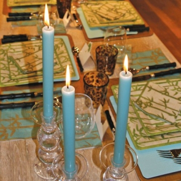 Elegant Caspari Gold Taper Candles - 10 Inch Set of 2