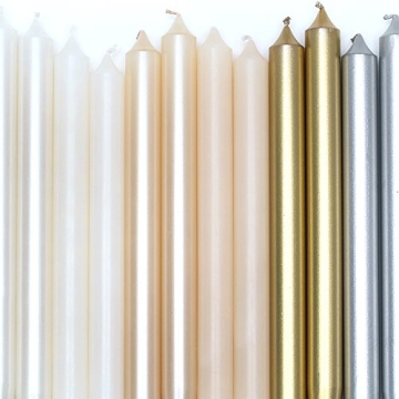 Elegant Caspari Gold Taper Candles - 10 Inch Set of 2