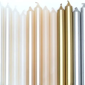 Elegant Caspari Gold Taper Candles - 10 Inch Set of 2