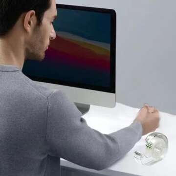 MJUNM 12 Rolls Transparent Tape Refills Rolls 3/4-Inch x 1000 inch, 1 inch Core, Clear Gift Wrapping Tape Refill Roll for Office, Home, School