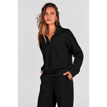 PRETTYGARDEN Women's Cozy Half Zip Lounge Set in Style