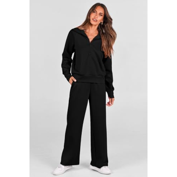PRETTYGARDEN Women's Cozy Half Zip Lounge Set in Style