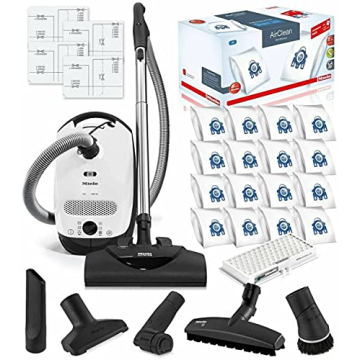 Miele Classic C1 Cat and Dog Canister HEPA Vacuum Cleaner with SEB228 Powerhead Bundle - Includes Pe...