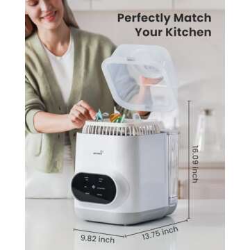 Grownsy EaseClean Bottle Washer Pro | All-in-One Bottle Washer and Sterilizer and Dryer | Baby Bottle Washer for Bottles, Pump Parts & Baby Essentials | Replaces Hand Washing