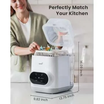 Grownsy EaseClean Bottle Washer Pro | All-in-One Bottle Washer and Sterilizer and Dryer | Baby Bottle Washer for Bottles, Pump Parts & Baby Essentials | Replaces Hand Washing