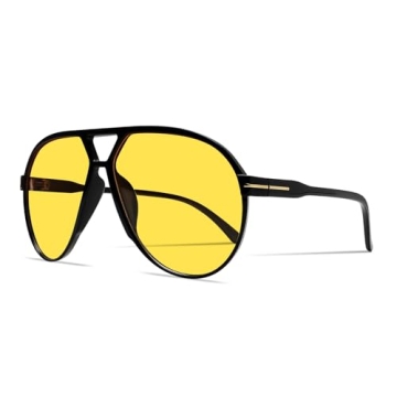 GUVIVI Retro Aviator Sunglasses - Vintage 70s Style for Men & Women