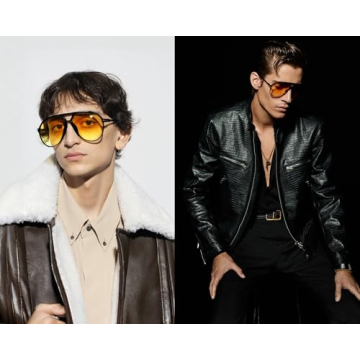 GUVIVI Retro Aviator Sunglasses 70s Vintage UV Protection