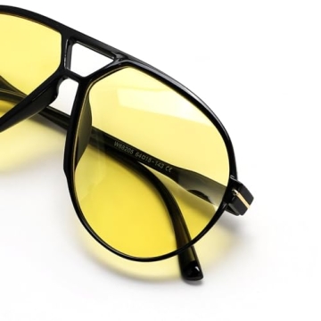 GUVIVI Retro Aviator Sunglasses 70s Vintage UV Protection