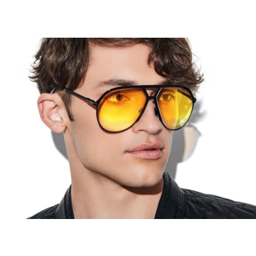 GUVIVI Retro Aviator Sunglasses 70s Vintage UV Protection