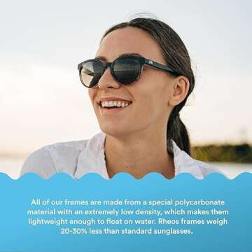 Rheos Wyecreeks Floating Polarized Sunglasses | 100% UV Protection | Boating & Fishing | Water Sport | Anti-Glare | Mens & Womens (Tortoise | Rose (Old Style))
