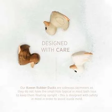 HEVEA Kawan Mini Rubber Duck - 100% Natural Rubber Baby Bath Toy - Perfect for Playing, Teething, and Bathing - Powerful Pink