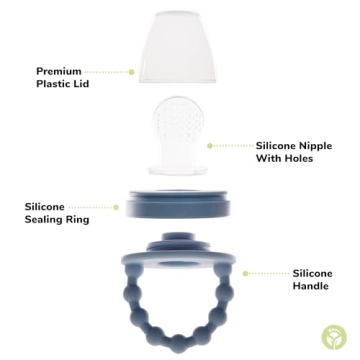 WeeSprout Silicone Baby Food Feeders Set for Safe Eating