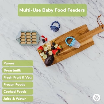 WeeSprout Silicone Baby Food Feeders Set for Safe Eating