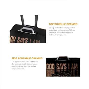 Tuizumy Travel Suitcase Protector African American Woman Elastic Protective Washable Luggage Cover W...